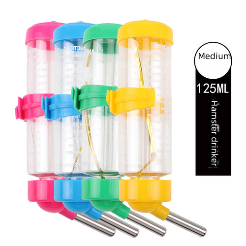 Cross-border pet supplies rabbit water bottle hamster water bottle large, medium, and small sizes automatic water feeder wall-mounted water bottle
