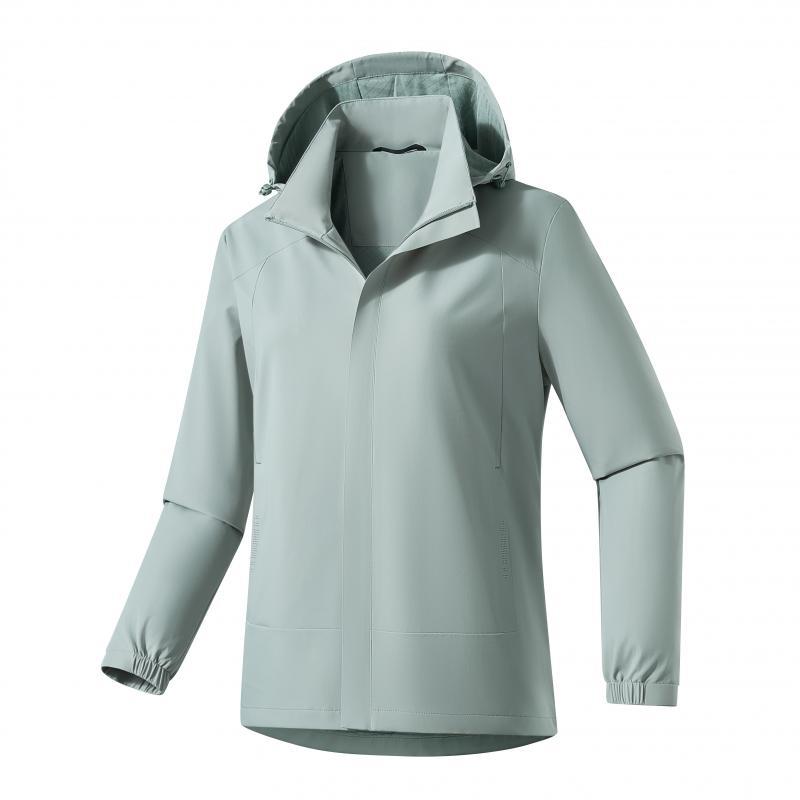 New elastic jacket, comfortable and breathable, with a hood, windproof, detachable, suitable for commuting and sports, unisex windbreaker