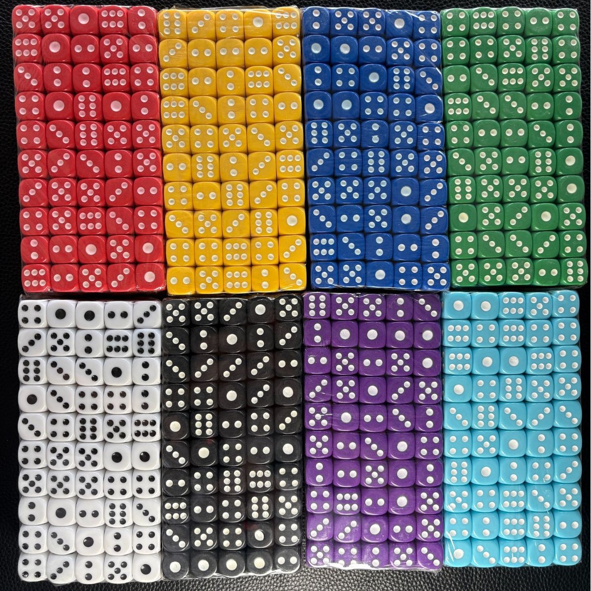 Rounded corners 16mm red, yellow, blue, green, black, white, purple, lake blue, larger size, game toy matching dice, acrylic dice