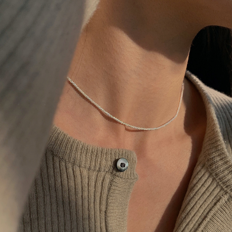 925 Sterling Silver Plating Geometric Necklace display picture 4