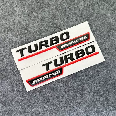 Suitable for Mercedes-Benz Amg Car logo - turboamg-black-and-red-pair