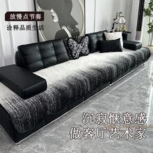 劳伦斯专用沙发垫2025新款轻奢高级感异形皮沙发垫一片式坐垫防滑