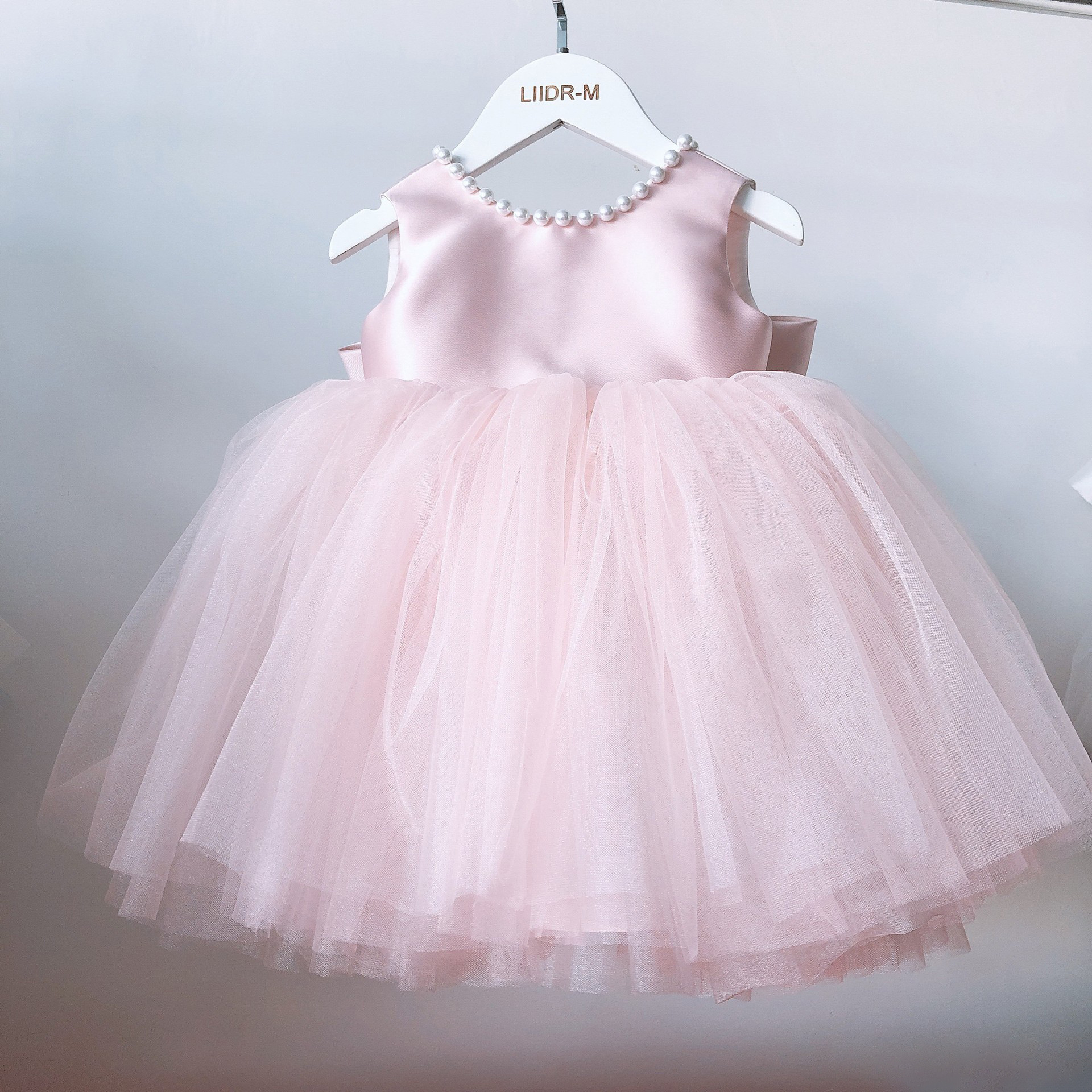 Verano nuevo europeo y americano transfronterizo vestido de novia para niños rendimiento de las niñas cumpleaños princesa mullido vestido MIDI entrega de una sola pieza