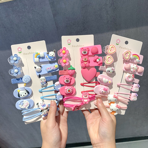 Baby super cute cartoon hairpin girls hair accessories that do not hurt hair bangs clip headwear girls hairpin bb clip