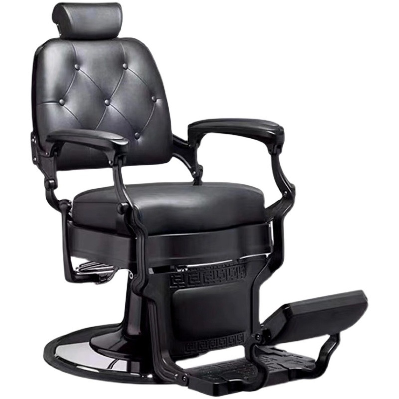 Peluquería de alta gama para hombres Silla de cabeza de aceite peluquería taburete especial peluquería elevación y caída corte de pelo afeitado reclinable