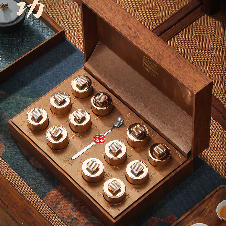 小罐装茶叶包装盒空礼盒高档通用古树红茶岩茶黑枸杞碎银子礼品盒