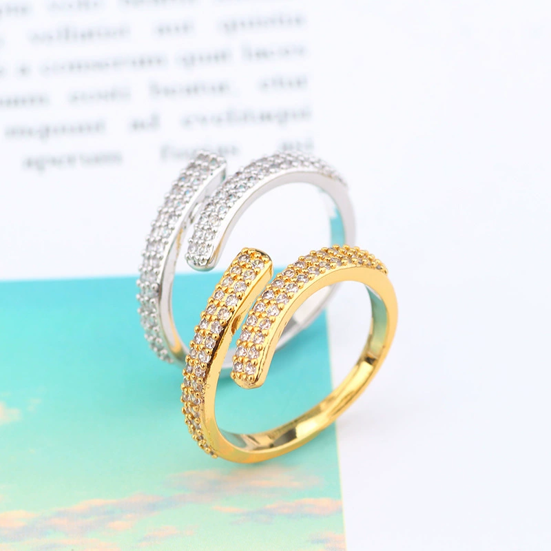 Fashionable brand bracelet, ring, set, zirconium, jewelry, accessory, simple and elegant design, Korean style, bright catchy style, wholesale