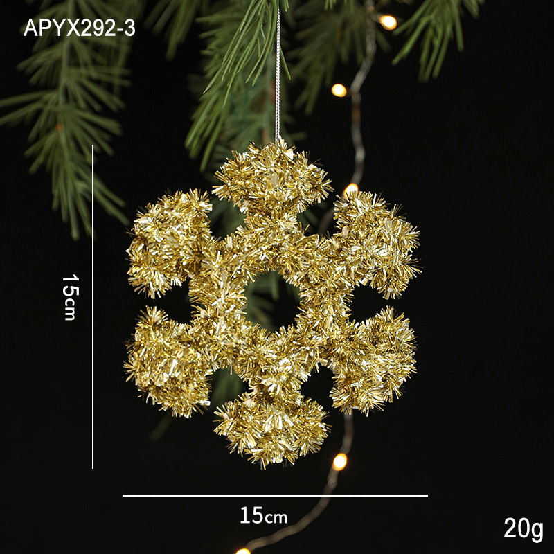 Copo de nieve dorado de 15cm