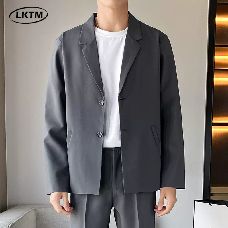 LKTM男装#2024秋冬季外套男士痞帅韩版潮流ins轻熟风商务西服外套