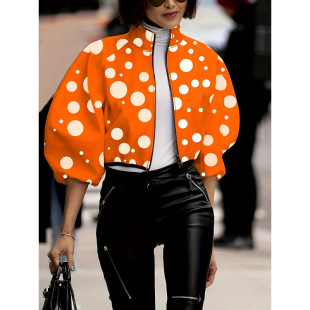 H 58916 Polka dot short women's coat ���c�̿��Ů����
