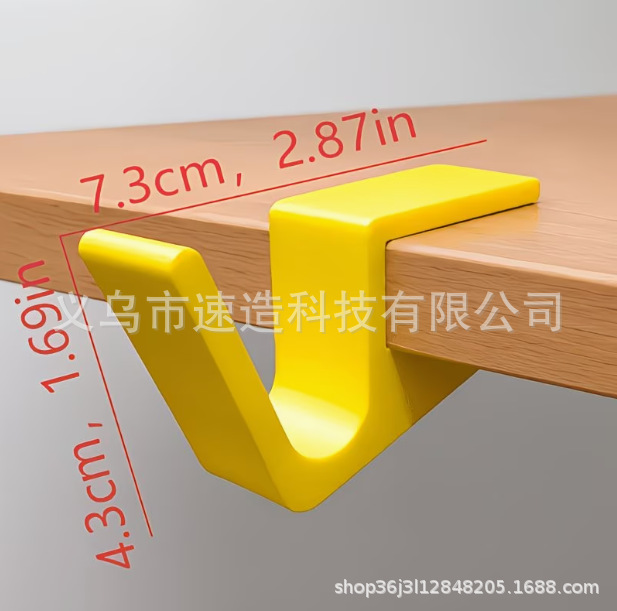 Cross-border 3D printed tableside hooks, no-drill desktop bag hangers, portable office storage for desks and backpacks.
