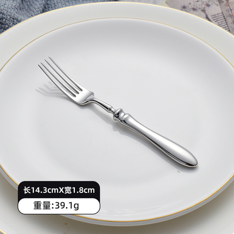 ドイツ304フォークレトロステンレススプーンフルセットシンプル洋食ナイフフォークスプーンセットステーキナイフデザートフォーク|undefined