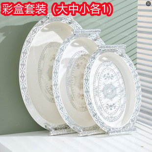 Color box suit tray plastic PET transparent milk white fruit plate desktop hotel tea set finishing Phnom Penh printing plate