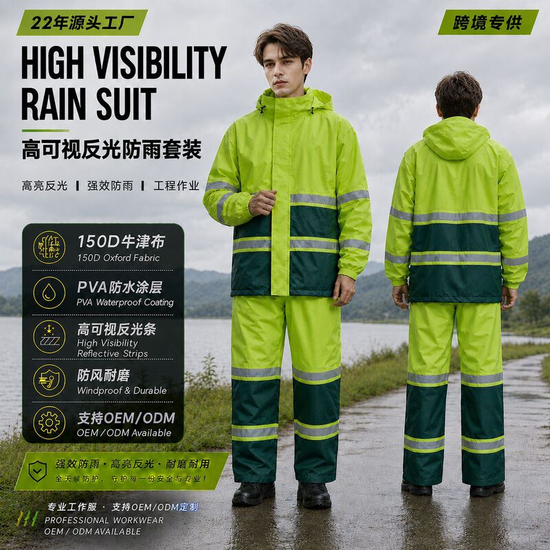 Reflective raincoat set for transportation, full-body raincoat for adult men, winter raincoat for women riding electric bikes and motorcycles Reflective raincoat set for transportation, full-body raincoat for adult men, winter raincoat for women riding electric bikes and motorcycles
