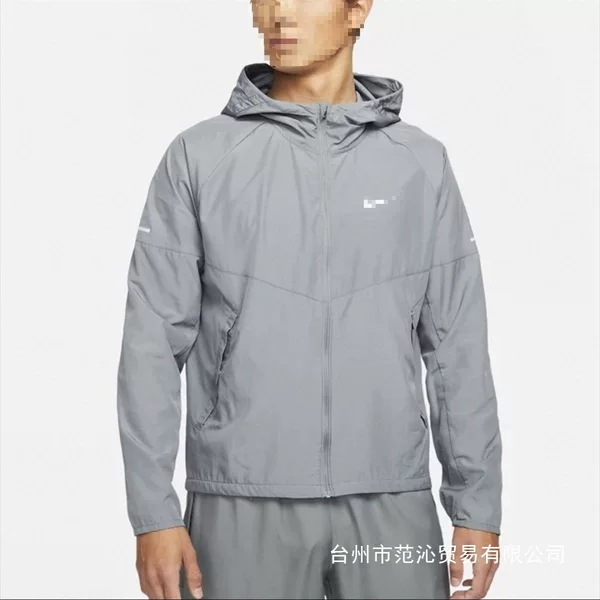 Sun protection clothing for men and women, sports running jacket, woven quick-dry athletic running casual track jacket, wholesale