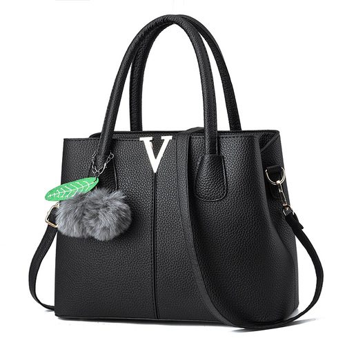 [Female bag delivery]  autumn and winter new lychee pattern handbag large capacity middle-aged mother bag women's shoulder