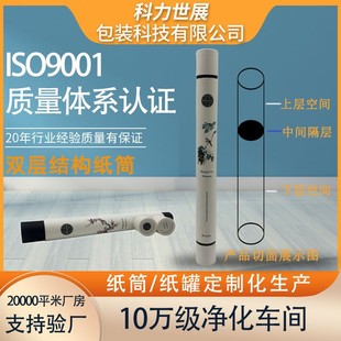 Custom kraft paper incense tube line incense tube double round tube custom gift paper jar moa strip packaging
