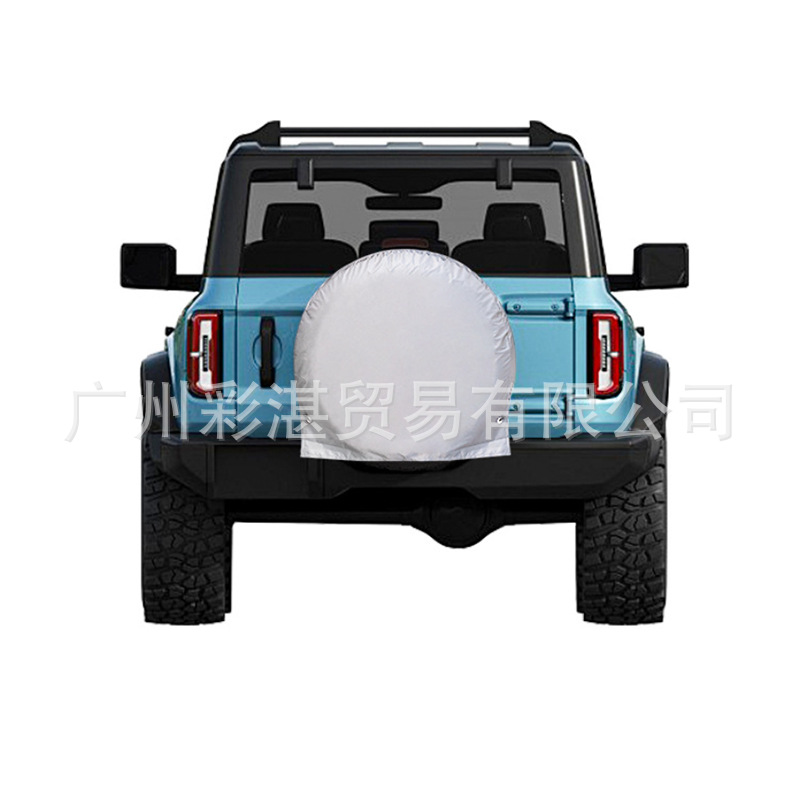 Cross-Border Car Tire Cover with Windproof Hook, Universal Tire Cover, Oxford Cloth Waterproof, Sun-Proof, and Dirt-Proof Spare Tire Cover