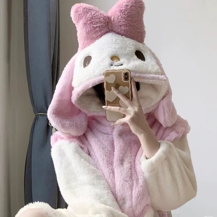 Cute rabbit with hood