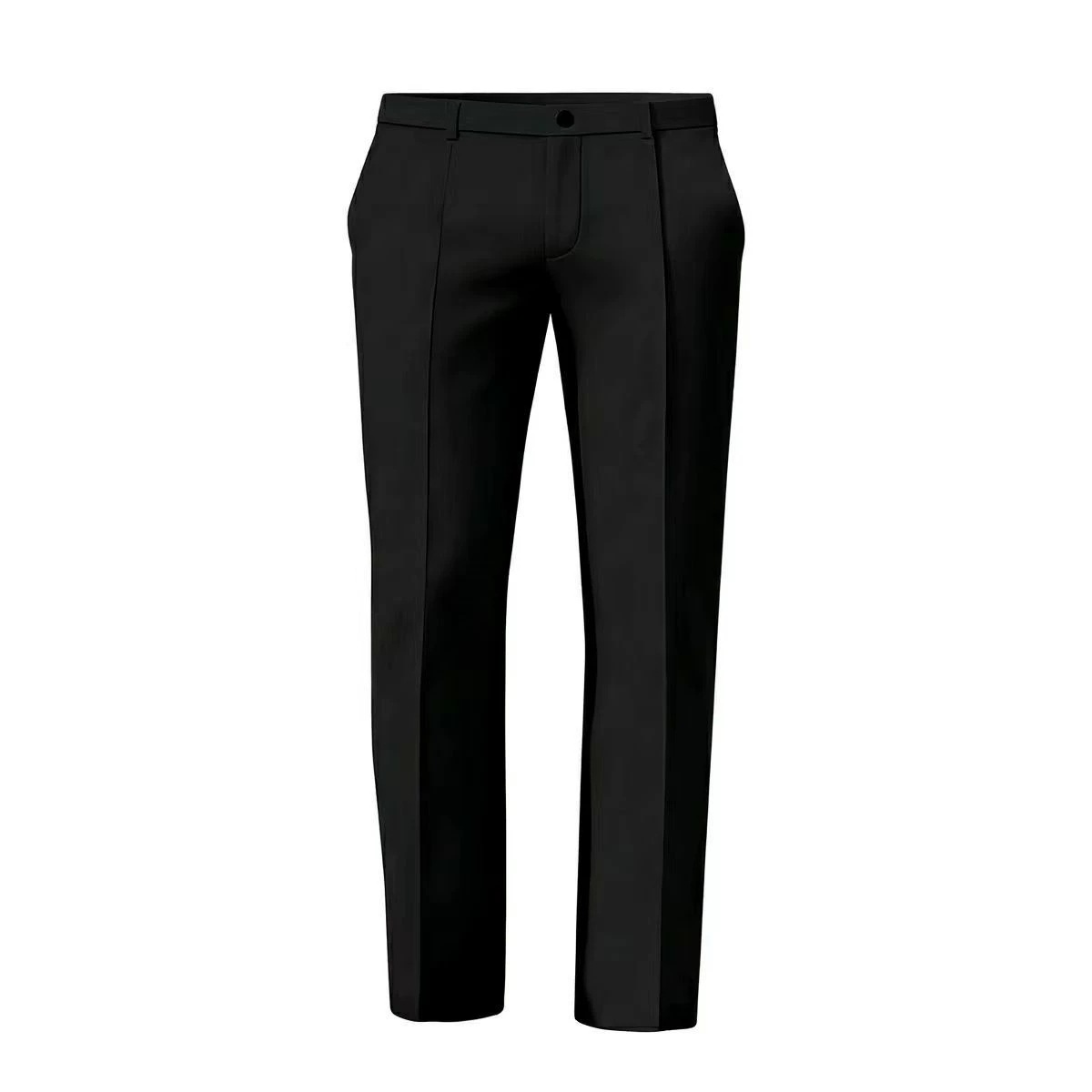 Men's Solid Color Dress Pants Style Business Casual Straight Leg Commuter Pants For Spring Autumn_voghion.com