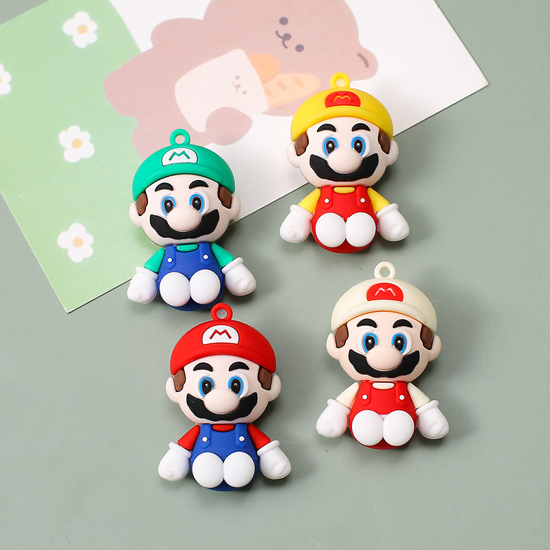 Pvc Cartoon Super Mario Keychain Pendant Super Mario Doll Bag Pendant Small Gift Wholesale