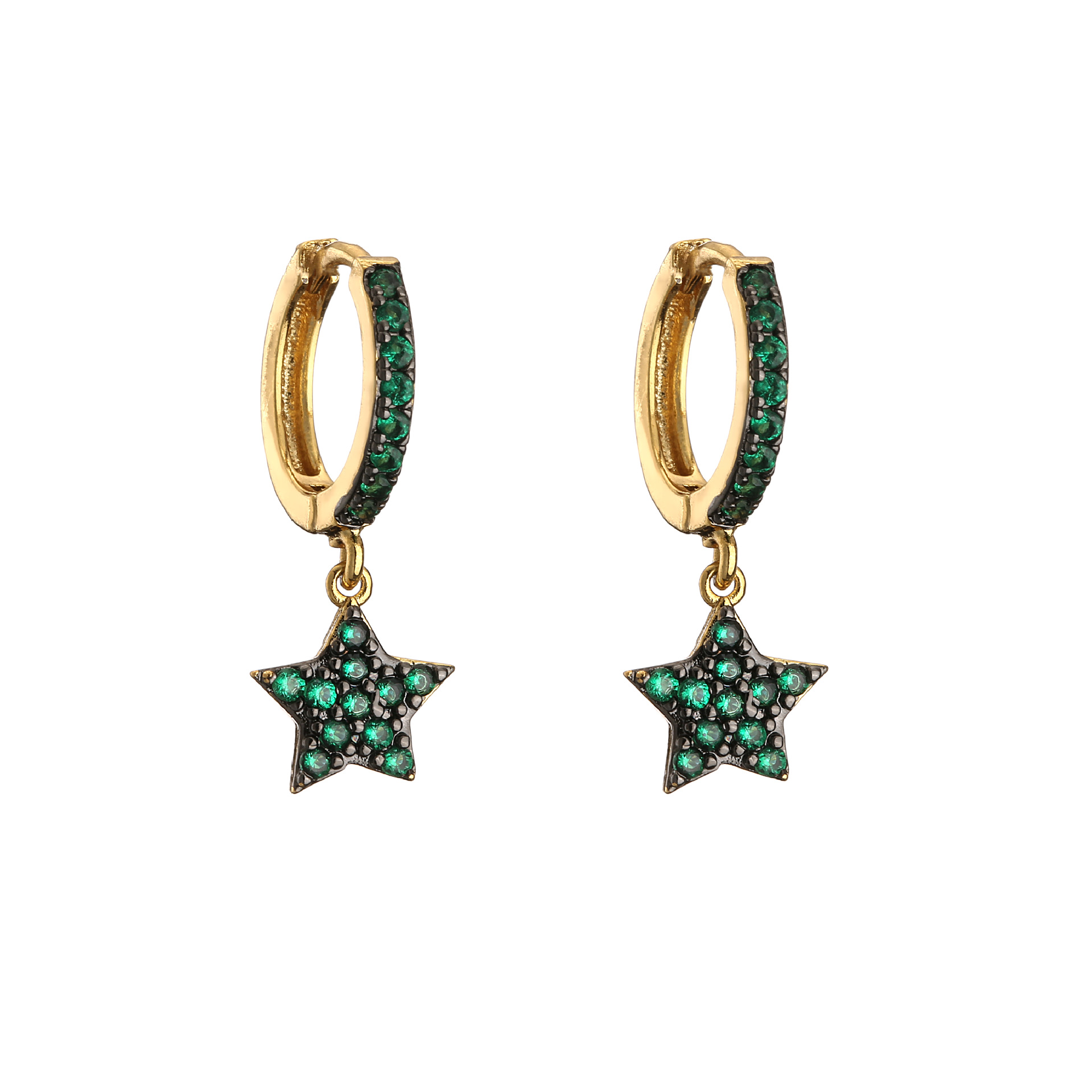 Heart Pattern Fashion Heart Plating Copper Zircon Copper Earrings