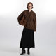 HeyHenry men's stand collar zipper drawstring design loose couple retro autumn and winter sweater versatile fashion brand ins