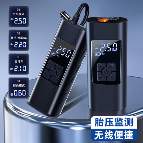Cross-border hot selling wireless portable smart car air pump digital display air pump car electric air pump