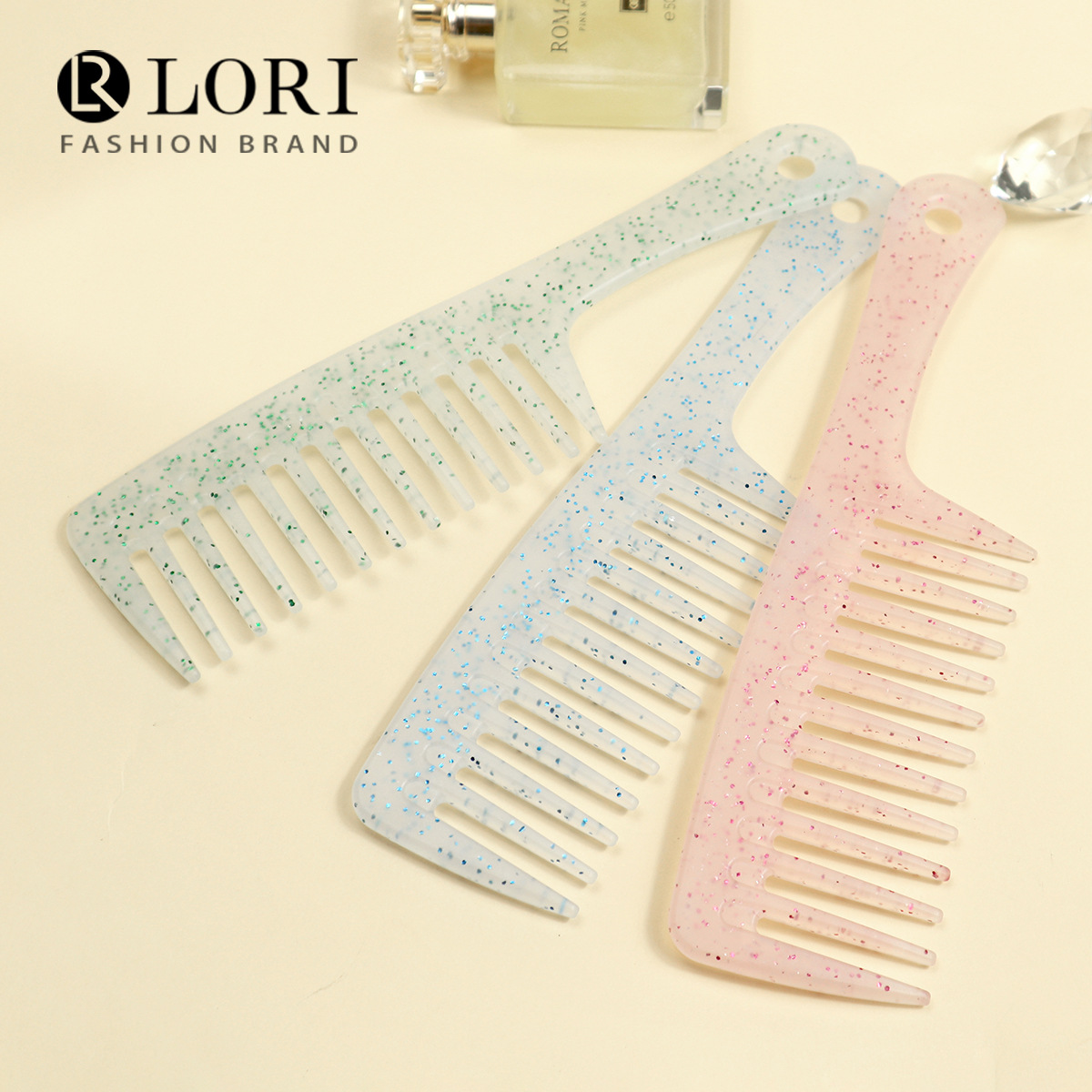 Flash powder wide -toothed big knife comb