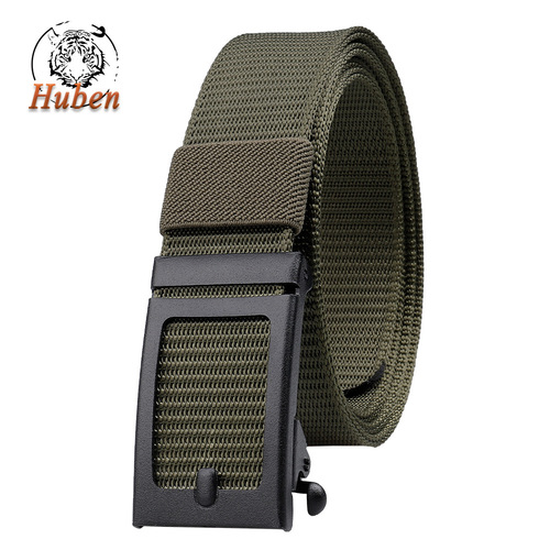 New toothless automatic buckle belt imitation nylon thickened woven outdoor casual belt men's tactical belt