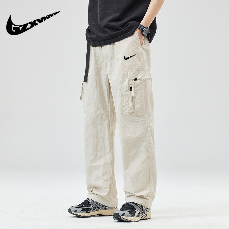 Men's Pants 2026 Spring and Autumn New Casual Pants Men's Outdoor Sports Straight-Leg Convertible Multi-Pocket Workwear Sports Long Pants Women