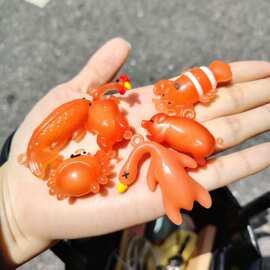 车载变色烤鸭汽车挂件创意后视镜鸭子挂饰车载网红可爱车内装饰