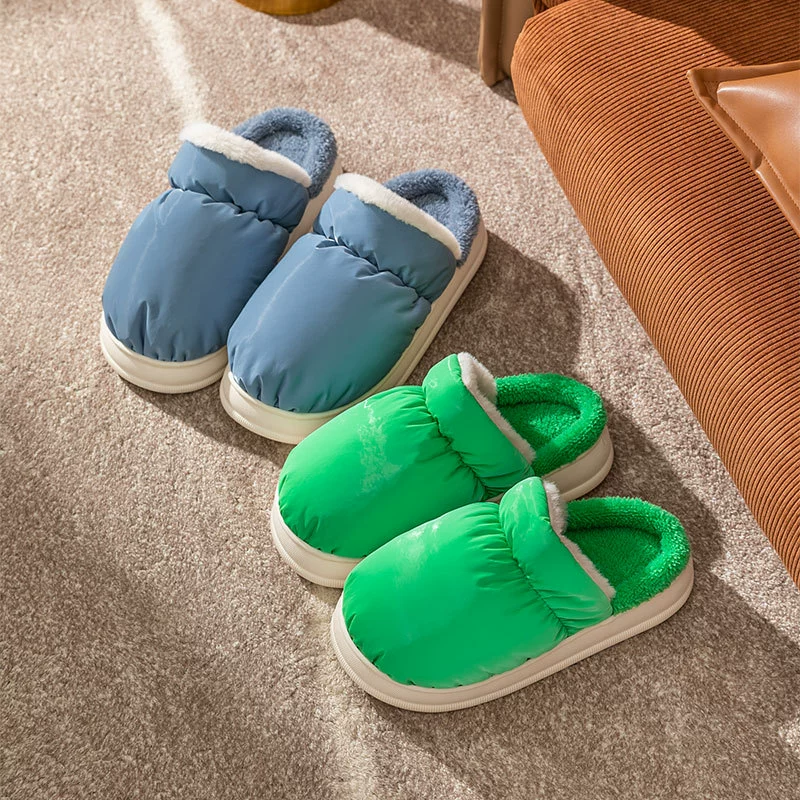 Хлопковые тапочки Cixi для мужчин весной и осенью, зимнее домашнее использование, домашняя нескользящая обувь для дома, домашняя теплая пара на толстой подошве для женщин