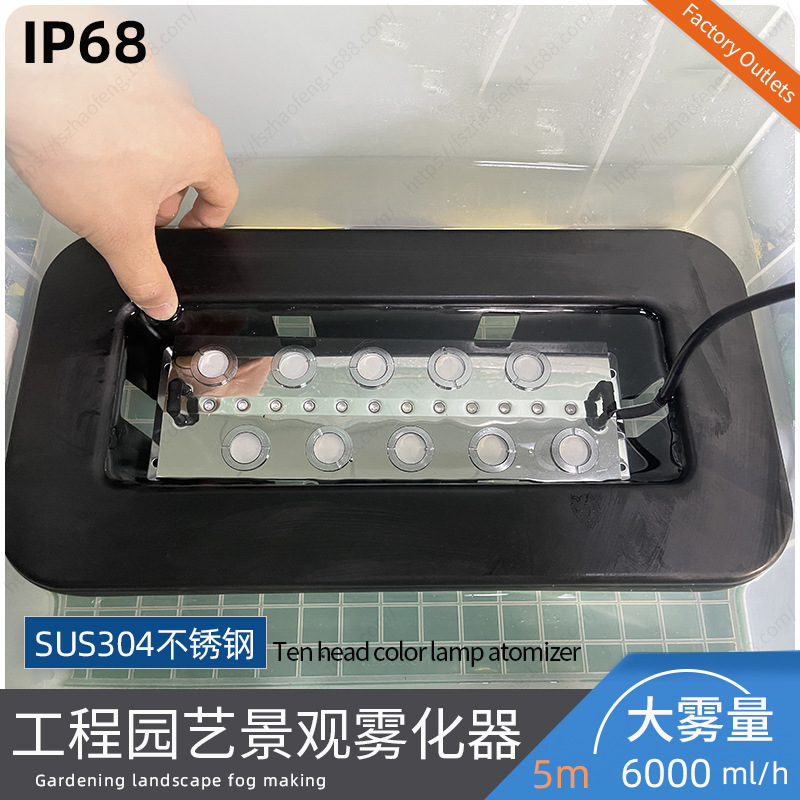 New product manufacturers direct SYW-DK10D color lamp ultrasonic ten-headed fog gardening landscape pool 2