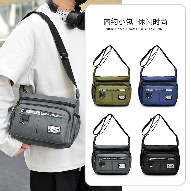 Foreign Trade Casual Messenger Bag for Men 2026 New Model Sports Large Capacity Letter Shoulder Bag Outdoor Travel Crossbody Backpack