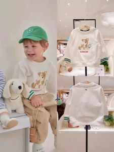 Весенняя милая детская толстовка футболка детская одежда