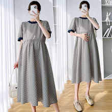 2023孕妇装夏季新款韩版时尚显瘦大码气质短袖连衣裙