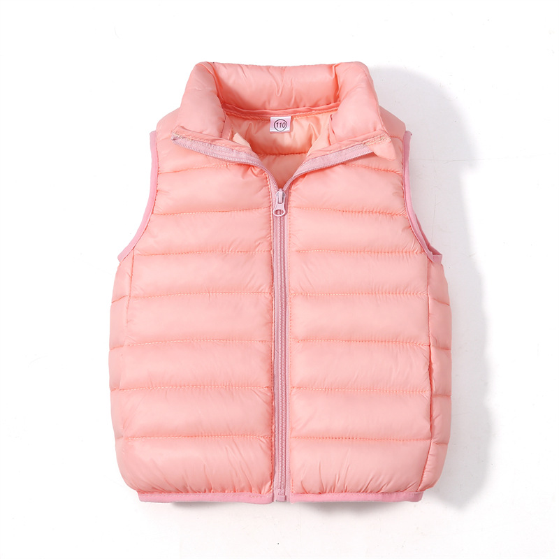 Chaleco de algodón para niños y niñas bebé medio y grande niños Otoño e Invierno chaleco invierno desgaste niños desgaste exterior chaleco ligero