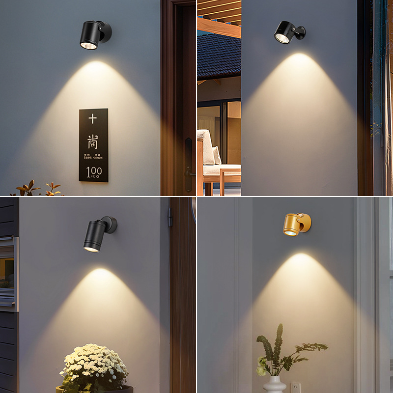 Led outdoor waterproof door sign spotlight adjustable angle outdoor exhibition shop billboard door floodlight