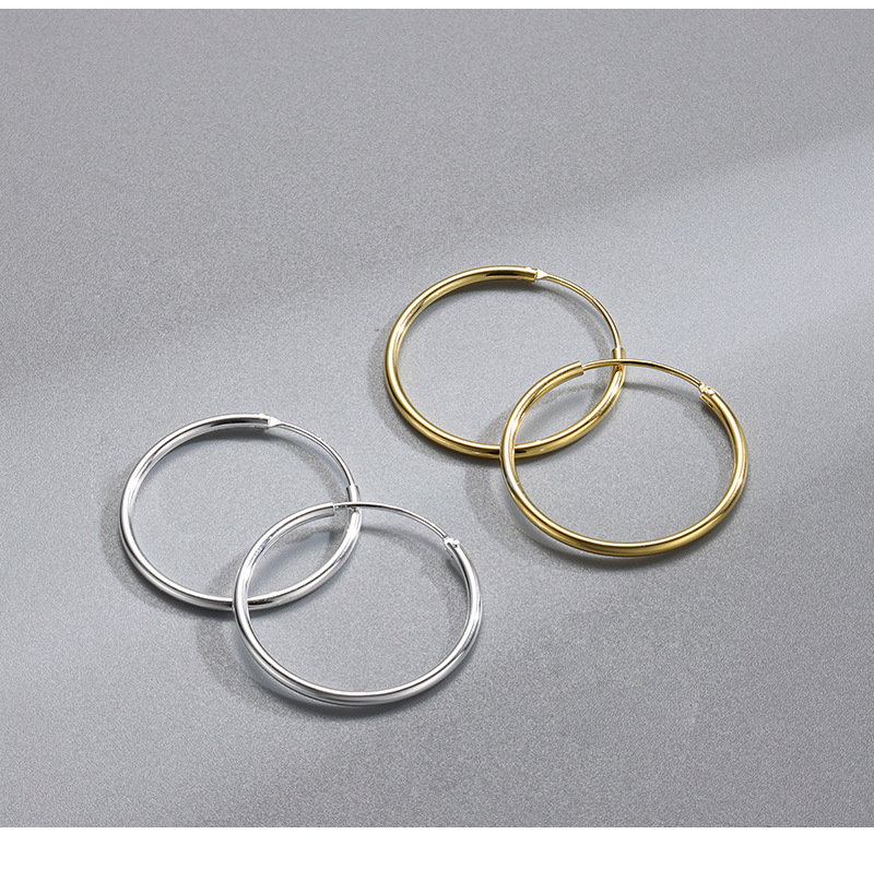 Banquet, Party, Street Occasion 925 Sterling Silver Material Geometric Pattern 1 Pair 925 Sterling Silver Geometric Earrings
