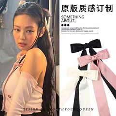 明星同款超长蝴蝶结发夹女新款法式高级感鸭嘴夹头饰后脑勺发饰品