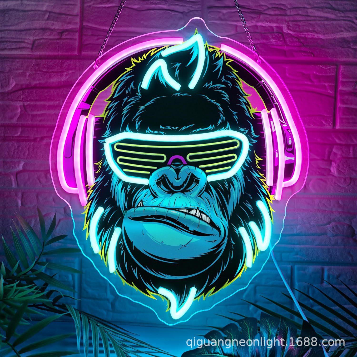 Customized LED neon signs, cartoon anime LED illuminated letters, decorative advertising signs, and neon lights for cross-border Amazon.