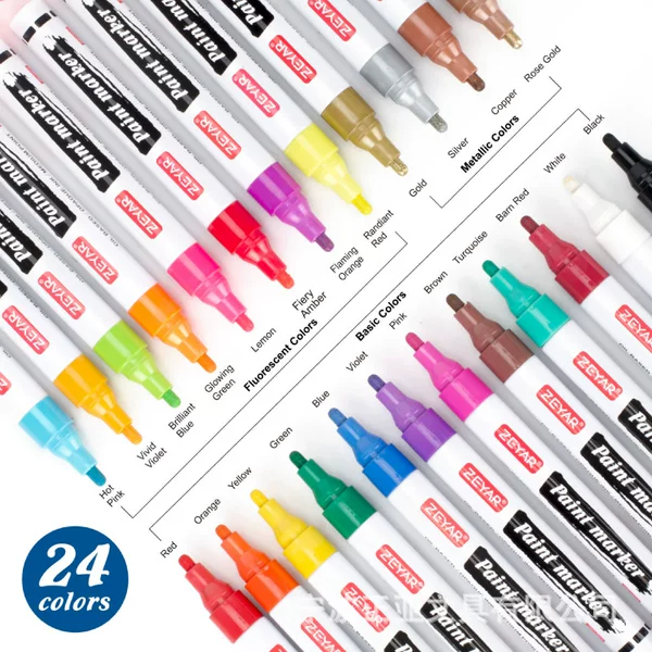 Lightly Customized Paint Pen Quick-Drying DIY British Waterproof Oil-Based Ink Japanese Pen Tip High Quality Amazon Hot Sale