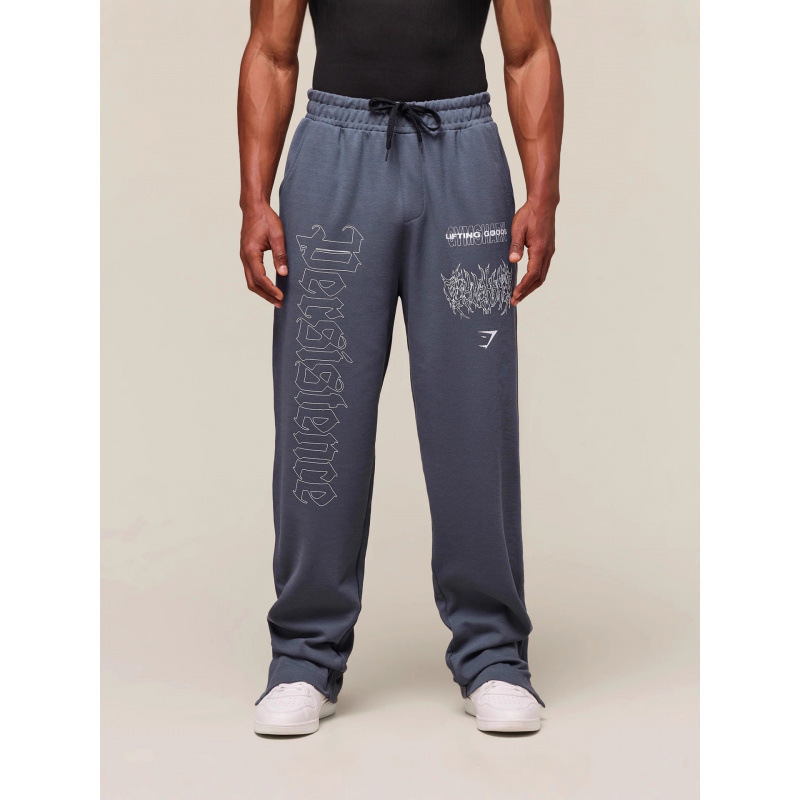 Gymshark Men's Sports Pants Jogger Gym Muscle Bodybuilding Sports Casual Pants Cotton Printed Trousers