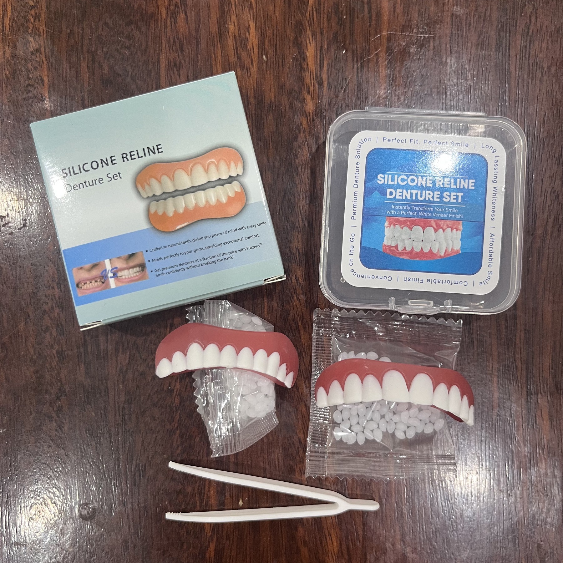 Beautiful teeth denture modification suit teeth beauty smile simulation of upper and lower denture cross-border new color box