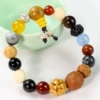 A generation of great heavenly style - Carved Putuo Mountain (light blue beads)