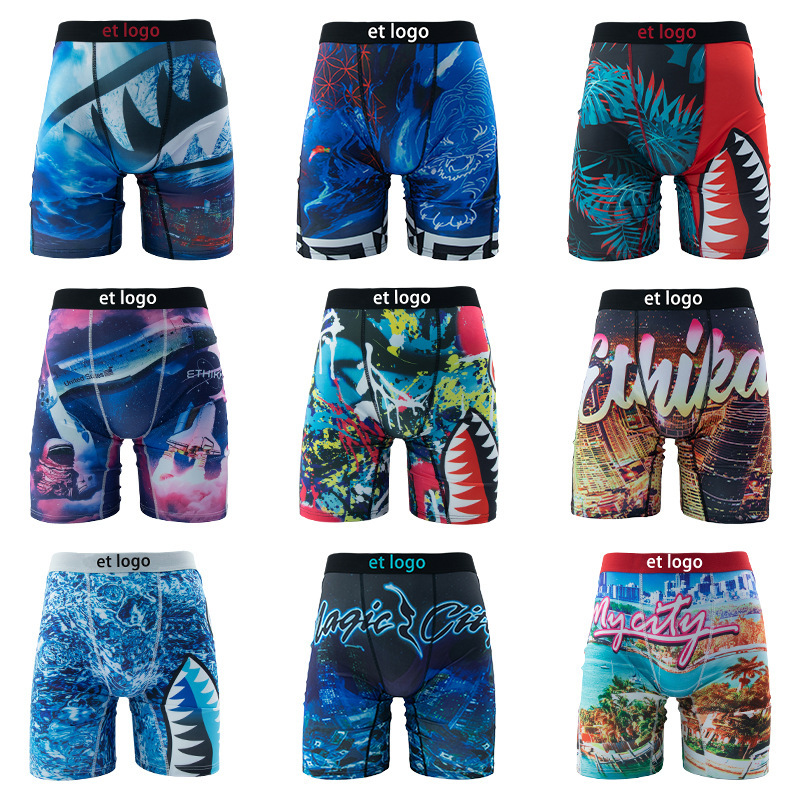 [European and American Hot Item]Ethika Same Style Men's European and American Trendyy Printed Versatile Same Style Boxer Briefs Men's Boxer Briefs