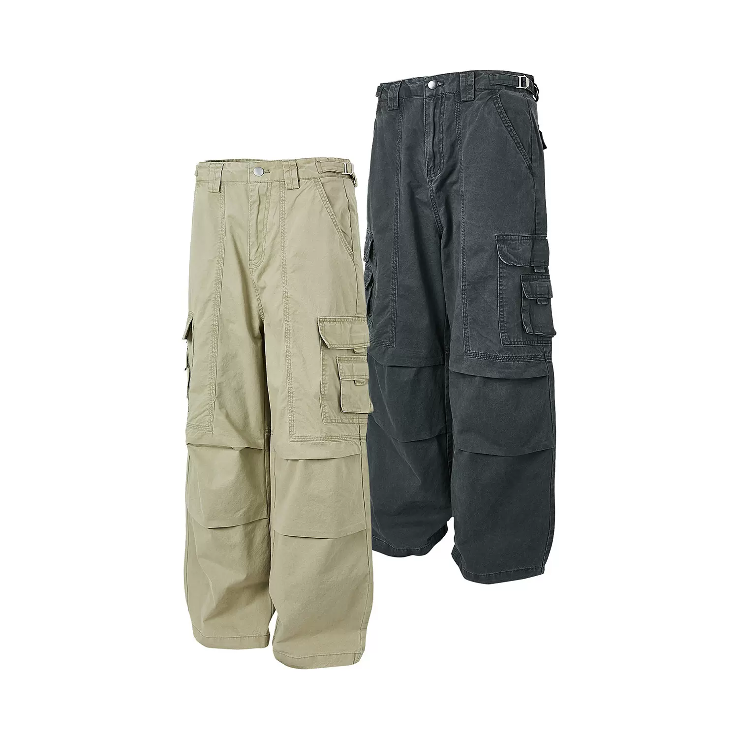 MADEEXTREME 美式街头男装复古战术灵感全棉伞兵裤休闲裤宽松裤子