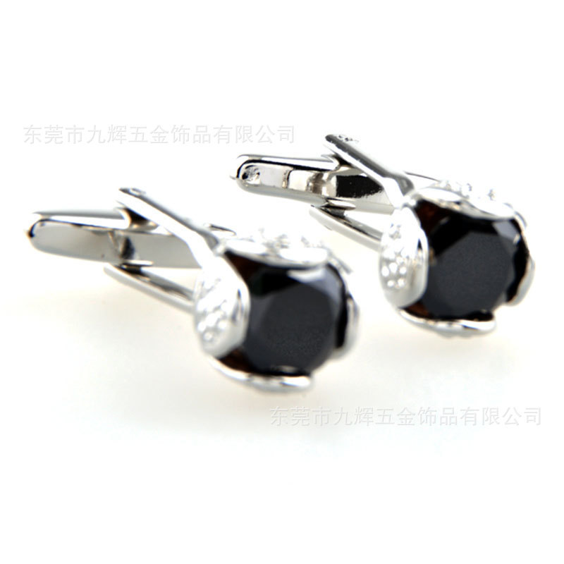 Rose Bud zircon cufflinks French shirt high-end cufflinks men's clothing manufacturers