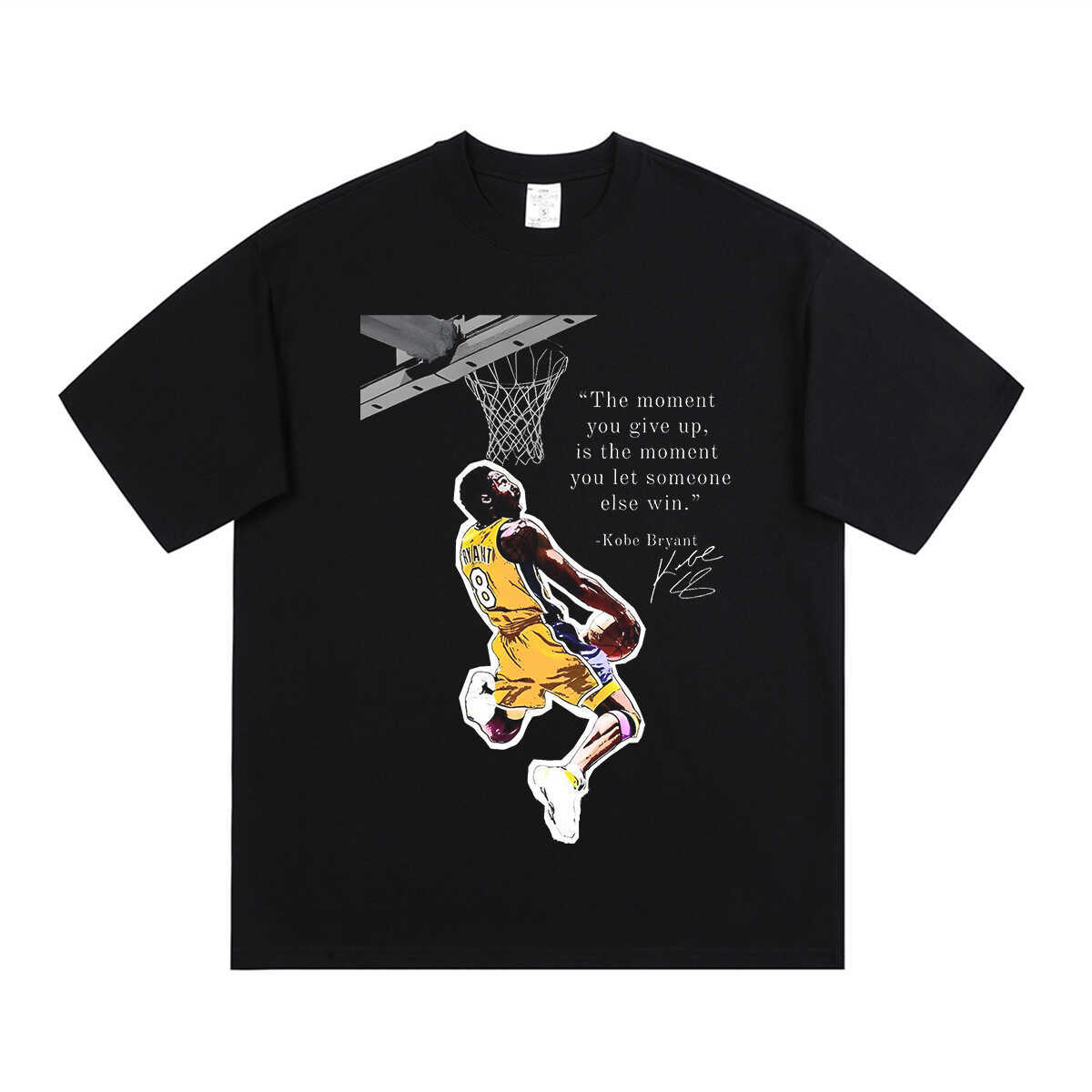 Kobe Bryant Digital Direct Jet American High Street Heavyweight Washing Made Old Vintage Tops